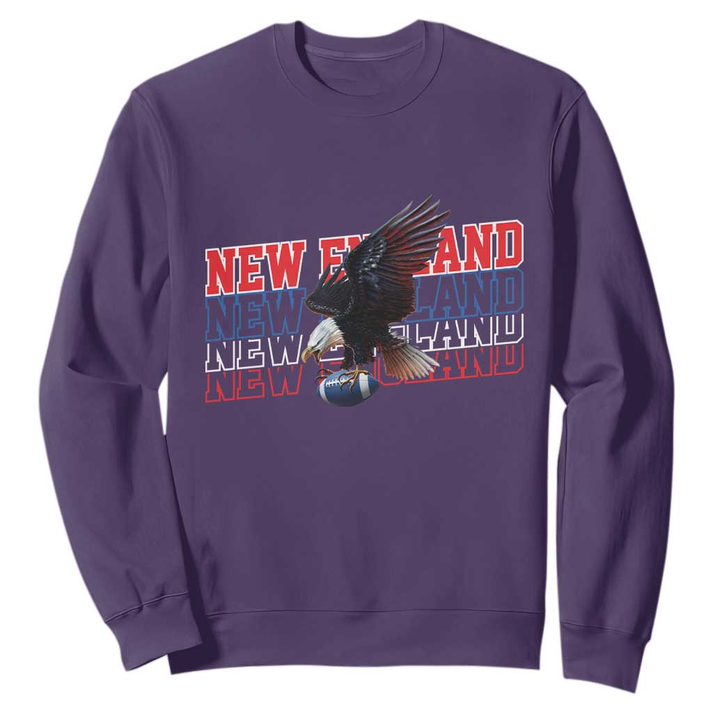Vintage NE Football Fan Sweatshirt Game Day Lover Gift TS12 Purple Print Your Wear