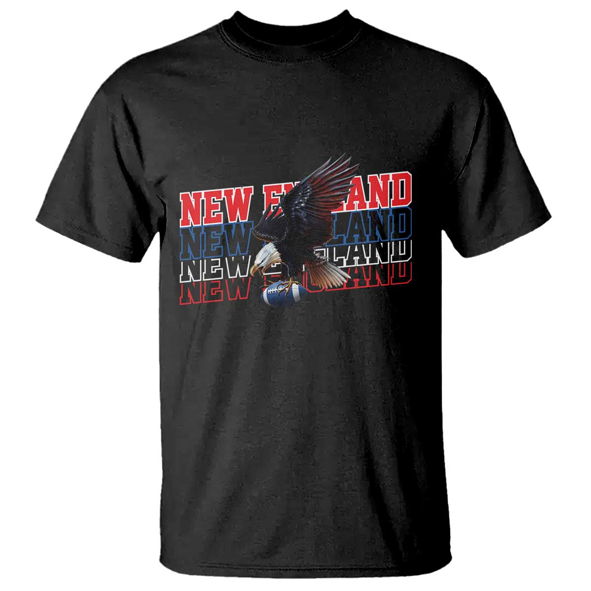 Vintage NE Football Fan T Shirt Game Day Lover Gift TS12 Black Print Your Wear