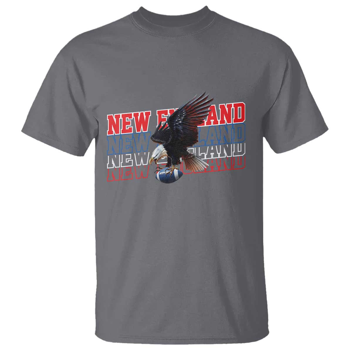 Vintage NE Football Fan T Shirt Game Day Lover Gift TS12 Charcoal Print Your Wear
