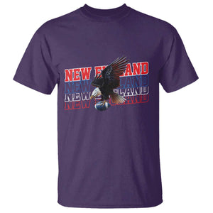 Vintage NE Football Fan T Shirt Game Day Lover Gift TS12 Purple Print Your Wear