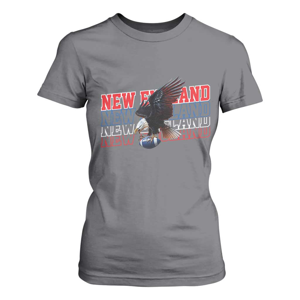 Vintage NE Football Fan T Shirt For Women Game Day Lover Gift TS12 Charcoal Print Your Wear