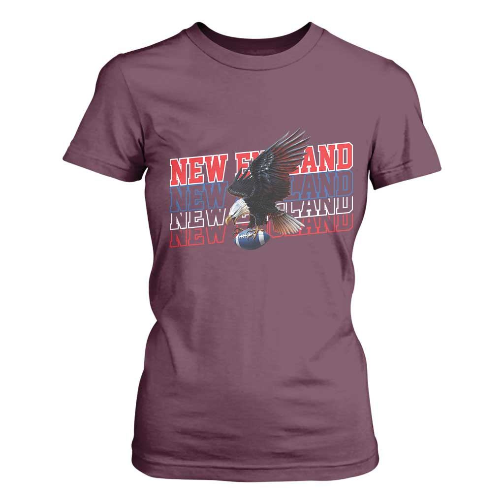 Vintage NE Football Fan T Shirt For Women Game Day Lover Gift TS12 Maroon Print Your Wear