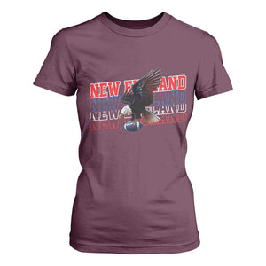 Vintage NE Football Fan T Shirt For Women Game Day Lover Gift TS12 Maroon Print Your Wear