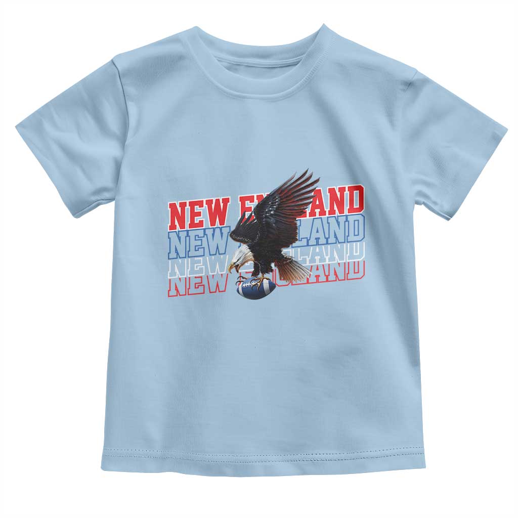 Vintage NE Football Fan Toddler T Shirt Game Day Lover Gift TS12 Light Blue Print Your Wear