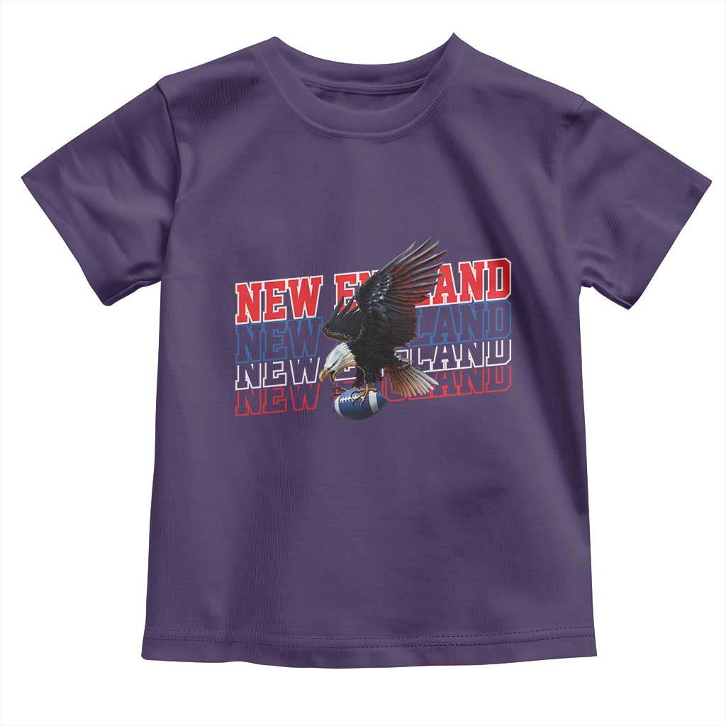 Vintage NE Football Fan Toddler T Shirt Game Day Lover Gift TS12 Purple Print Your Wear