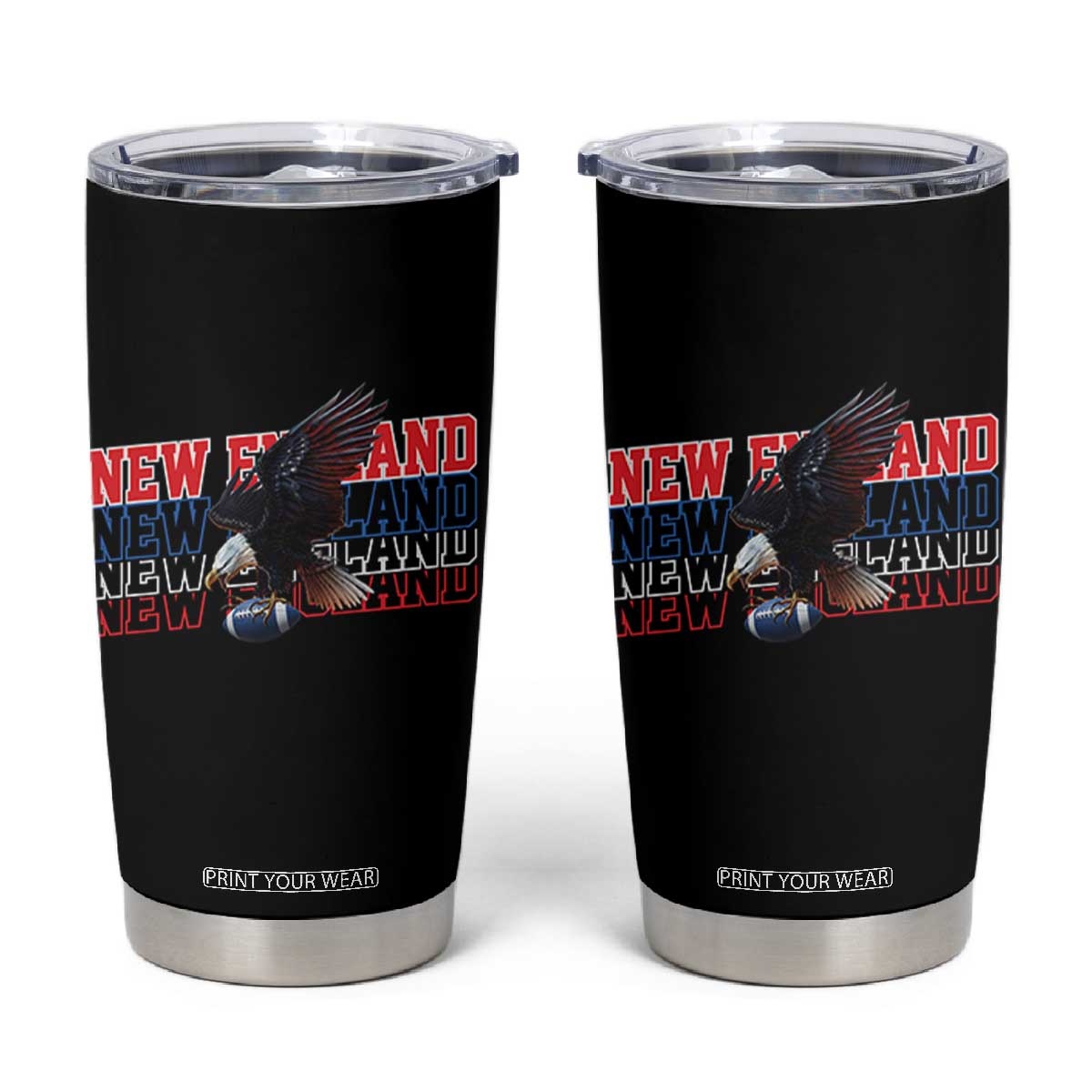 Vintage NE Football Fan Tumbler Cup Game Day Lover Gift TS12 Black Print Your Wear