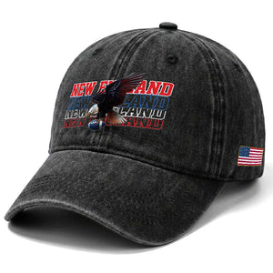 Vintage NE Football Fan Washed Cotton Baseball Cap Game Day Lover Gift TS12 Print Your Wear