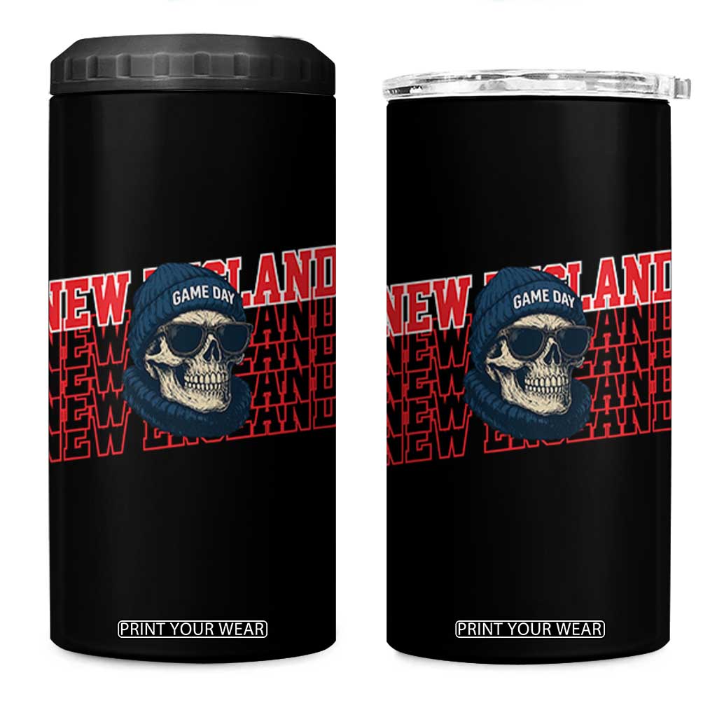 Gothic NE Football Fan 4 in 1 Can Cooler Tumbler Game Day Lover Gift TS12 One Size: 16 oz Black Print Your Wear