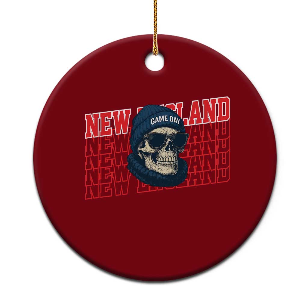 Gothic NE Football Fan Ceramic Ornament Game Day Lover Gift TS12 1pc Red Print Your Wear