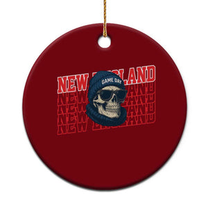 Gothic NE Football Fan Ceramic Ornament Game Day Lover Gift TS12 1pc Red Print Your Wear