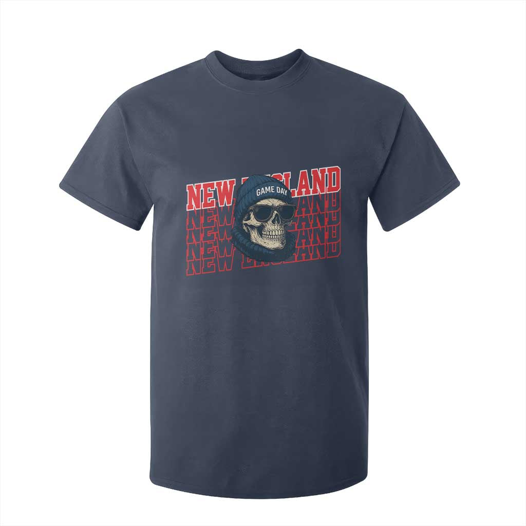Gothic NE Football Fan T Shirt For Kid Game Day Lover Gift TS12 Navy Print Your Wear
