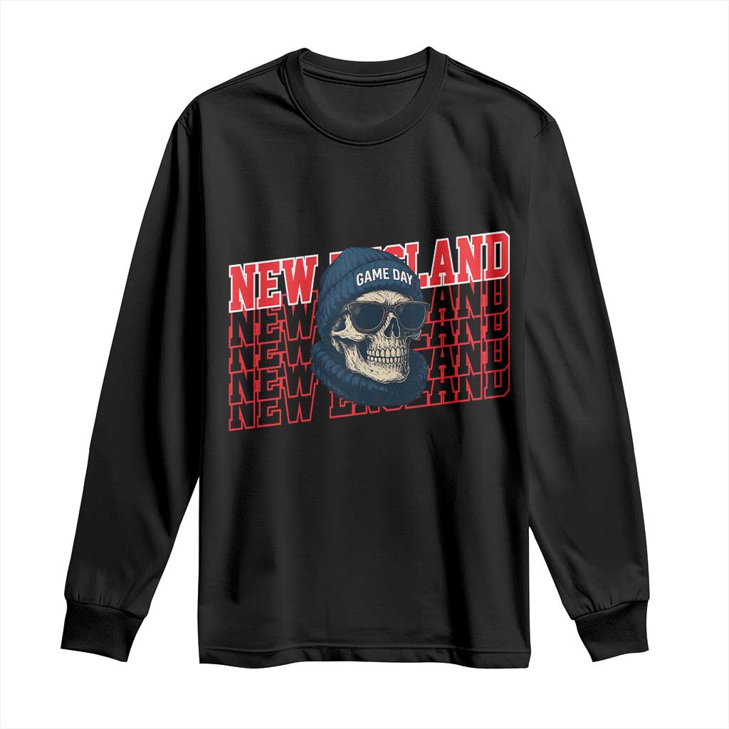 Gothic NE Football Fan Long Sleeve Shirt Game Day Lover Gift TS12 Black Print Your Wear
