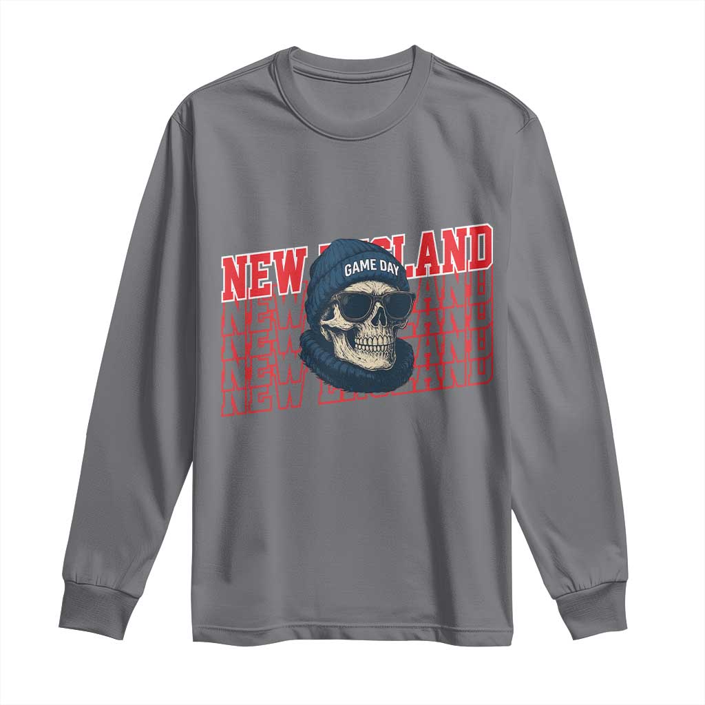 Gothic NE Football Fan Long Sleeve Shirt Game Day Lover Gift TS12 Charcoal Print Your Wear