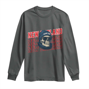 Gothic NE Football Fan Long Sleeve Shirt Game Day Lover Gift TS12 Dark Heather Print Your Wear