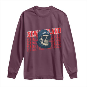Gothic NE Football Fan Long Sleeve Shirt Game Day Lover Gift TS12 Maroon Print Your Wear