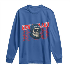 Gothic NE Football Fan Long Sleeve Shirt Game Day Lover Gift TS12 Royal Blue Print Your Wear