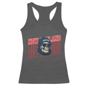 Gothic NE Football Fan Racerback Tank Top Game Day Lover Gift TS12 Dark Heather Print Your Wear