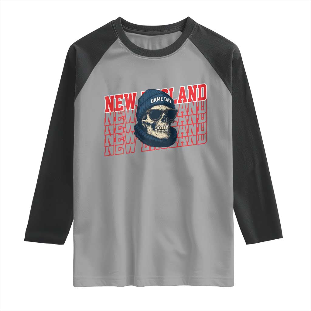 Gothic NE Football Fan Raglan Shirt Game Day Lover Gift TS12 Sport Gray Black Print Your Wear