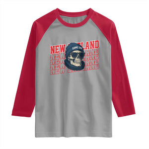 Gothic NE Football Fan Raglan Shirt Game Day Lover Gift TS12 Sport Gray Red Print Your Wear
