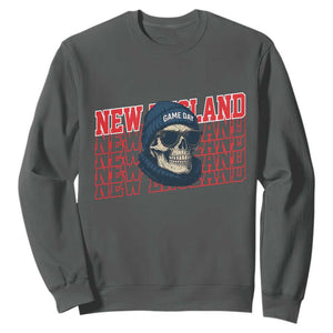 Gothic NE Football Fan Sweatshirt Game Day Lover Gift TS12 Dark Heather Print Your Wear