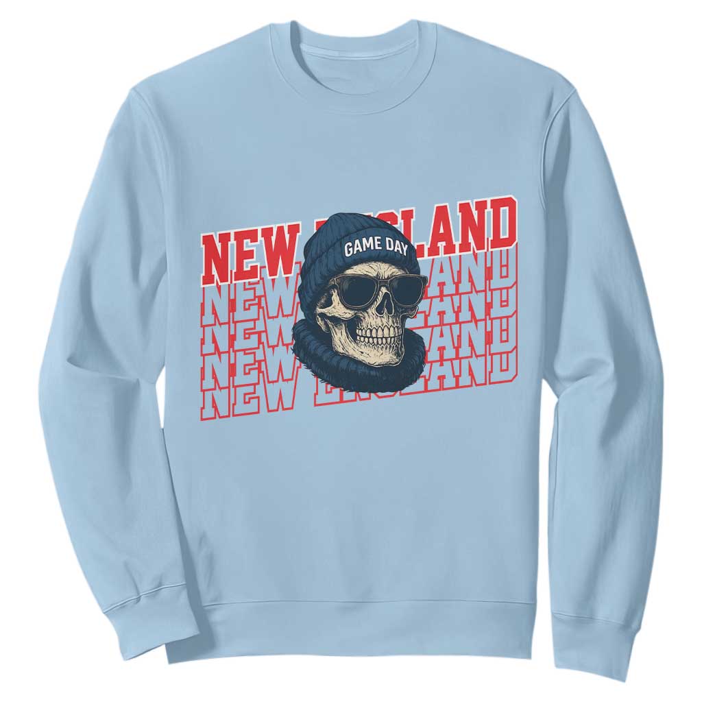 Gothic NE Football Fan Sweatshirt Game Day Lover Gift TS12 Light Blue Print Your Wear