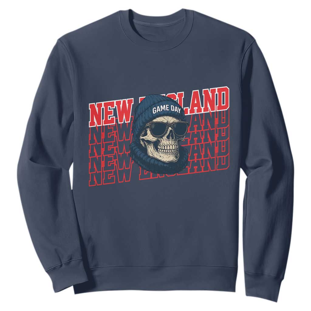 Gothic NE Football Fan Sweatshirt Game Day Lover Gift TS12 Navy Print Your Wear