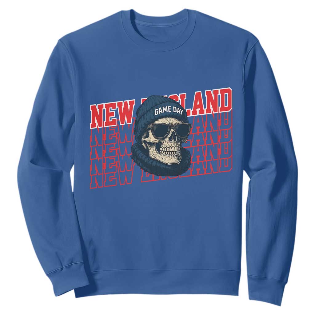 Gothic NE Football Fan Sweatshirt Game Day Lover Gift TS12 Royal Blue Print Your Wear