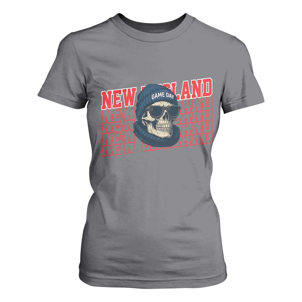 Gothic NE Football Fan T Shirt For Women Game Day Lover Gift TS12 Charcoal Print Your Wear