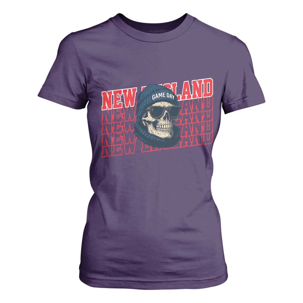 Gothic NE Football Fan T Shirt For Women Game Day Lover Gift TS12 Purple Print Your Wear
