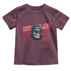 Gothic NE Football Fan Toddler T Shirt Game Day Lover Gift TS12 Maroon Print Your Wear