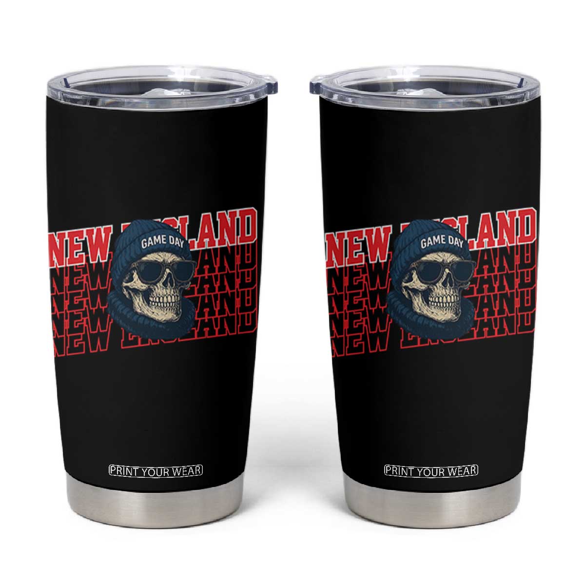 Gothic NE Football Fan Tumbler Cup Game Day Lover Gift TS12 Black Print Your Wear