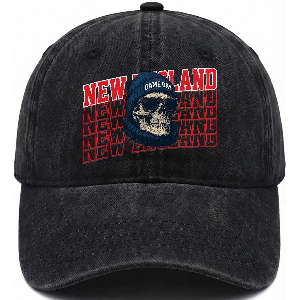 Gothic NE Football Fan Washed Cotton Baseball Cap Game Day Lover Gift TS12 Print Your Wear