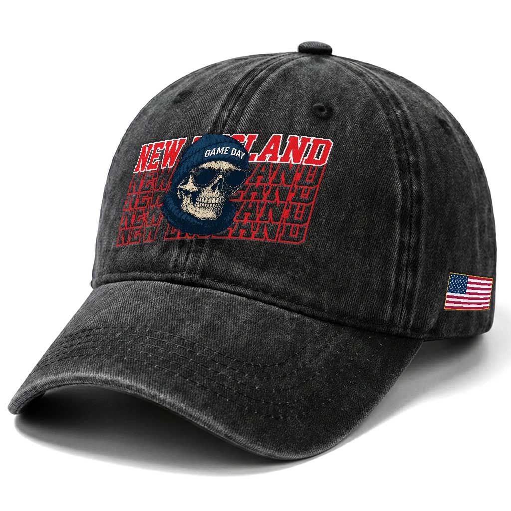 Gothic NE Football Fan Washed Cotton Baseball Cap Game Day Lover Gift TS12 Print Your Wear