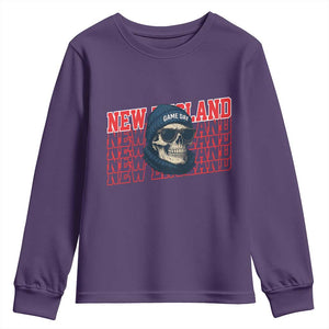 Gothic NE Football Fan Youth Sweatshirt Game Day Lover Gift TS12 Purple Print Your Wear