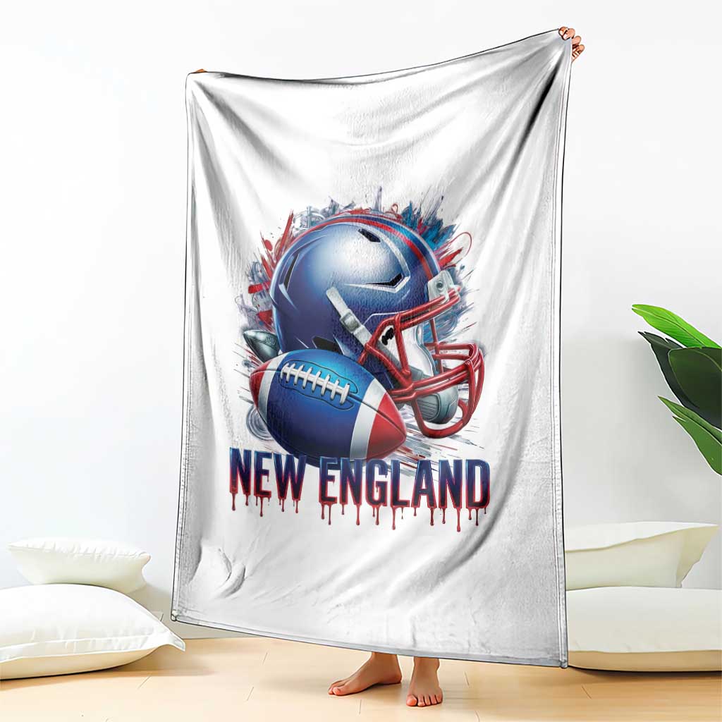 NE Football Spirit Throw Blanket Game Day Sports Fan Gift TS12 Print Your Wear