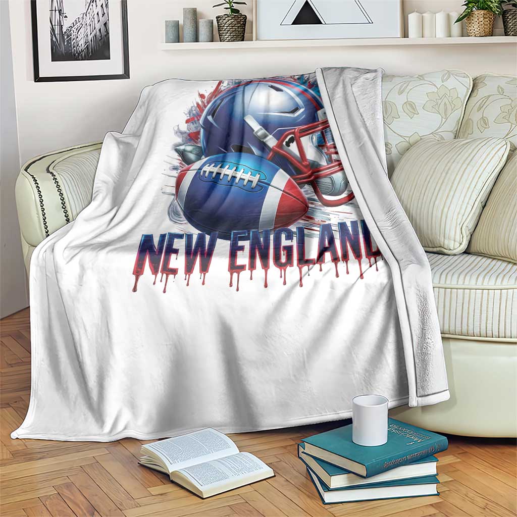 NE Football Spirit Throw Blanket Game Day Sports Fan Gift TS12 Print Your Wear