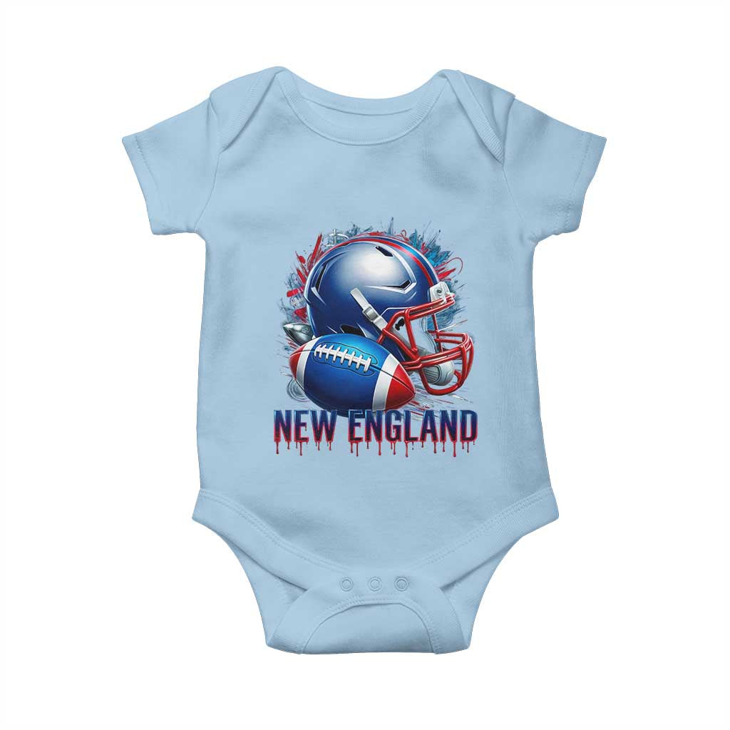 NE Football Spirit Baby Onesie Game Day Sports Fan Gift TS12 Light Blue Print Your Wear