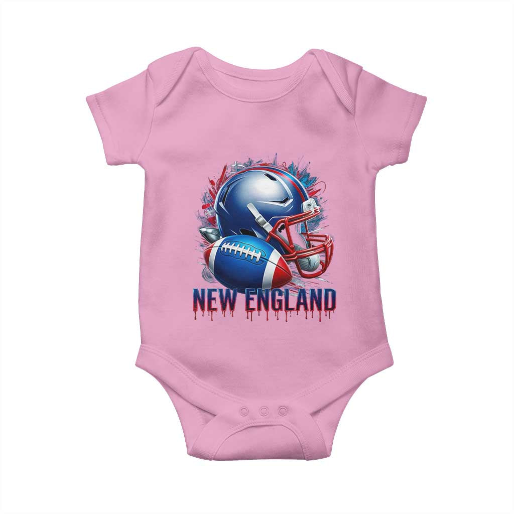 NE Football Spirit Baby Onesie Game Day Sports Fan Gift TS12 Light Pink Print Your Wear