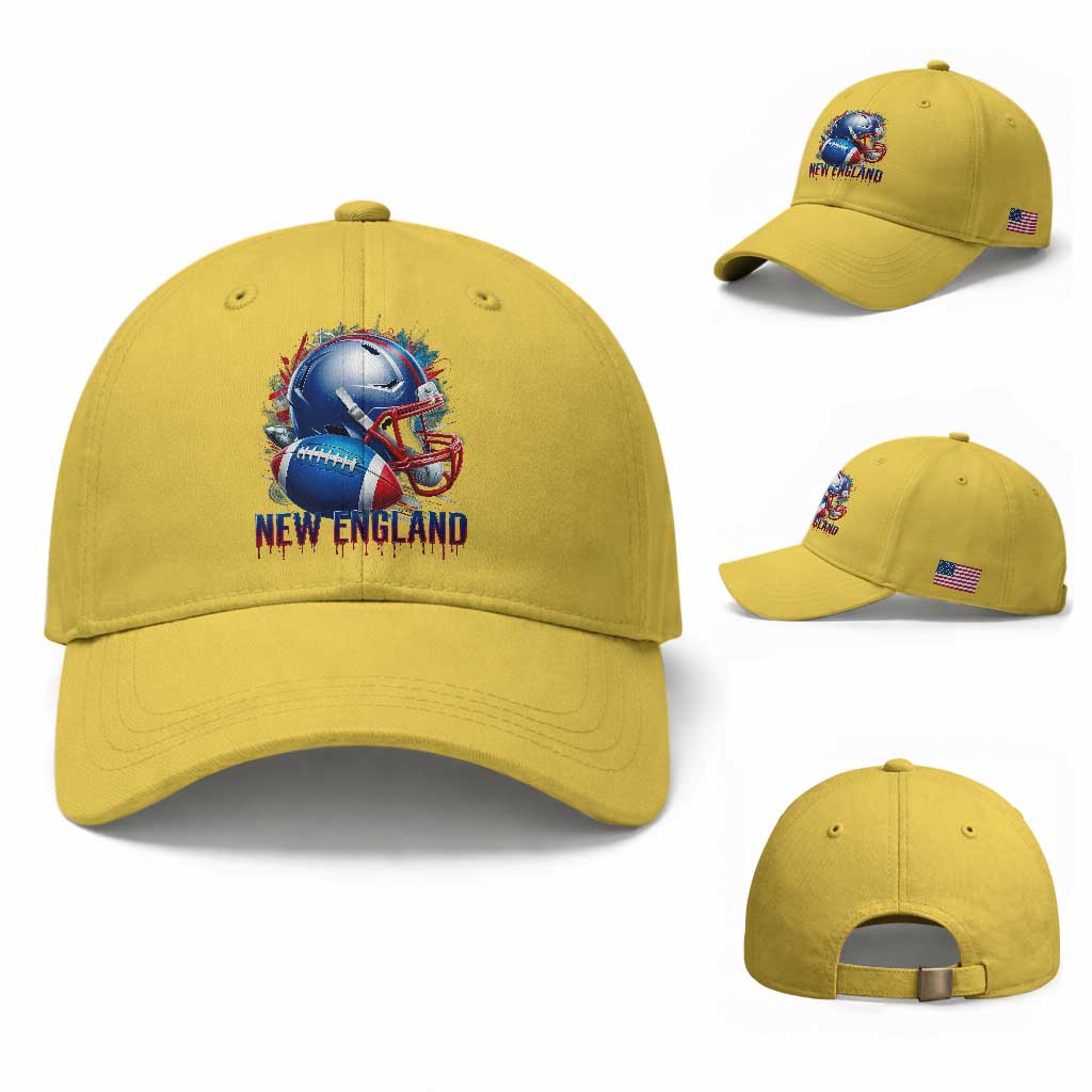 NE Football Spirit Baseball Cap Game Day Sports Fan Gift TS12 Baseball Cap Universal Fit Yellow Print Your Wear