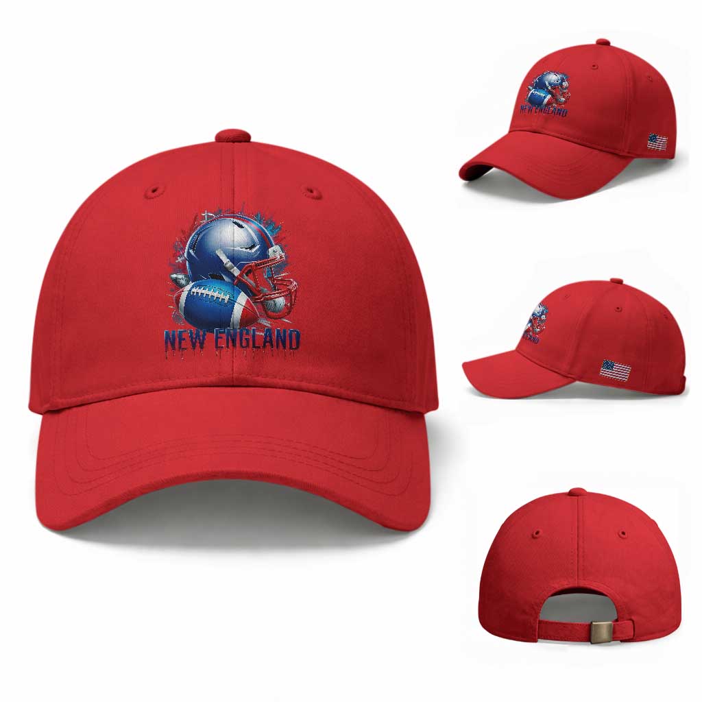 NE Football Spirit Baseball Cap Game Day Sports Fan Gift TS12 Baseball Cap Universal Fit Red Print Your Wear