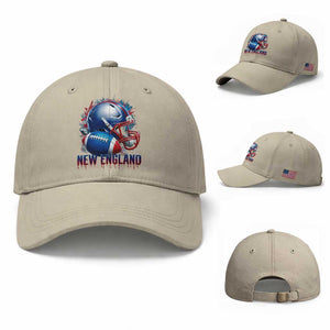 NE Football Spirit Baseball Cap Game Day Sports Fan Gift TS12 Baseball Cap Universal Fit Beige Print Your Wear