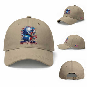 NE Football Spirit Baseball Cap Game Day Sports Fan Gift TS12 Baseball Cap Universal Fit Khaki Print Your Wear