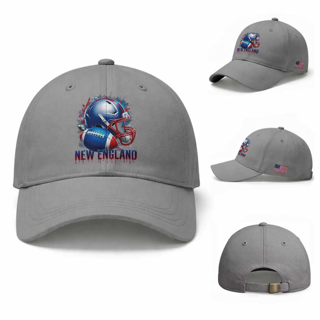 NE Football Spirit Baseball Cap Game Day Sports Fan Gift TS12 Baseball Cap Universal Fit Sport Gray Print Your Wear