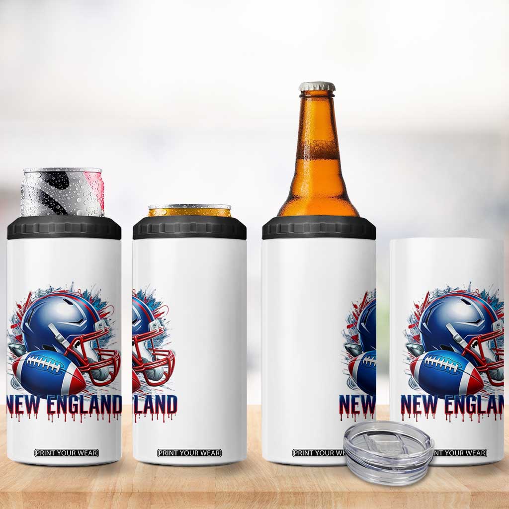 NE Football Spirit 4 in 1 Can Cooler Tumbler Game Day Sports Fan Gift TS12 Print Your Wear