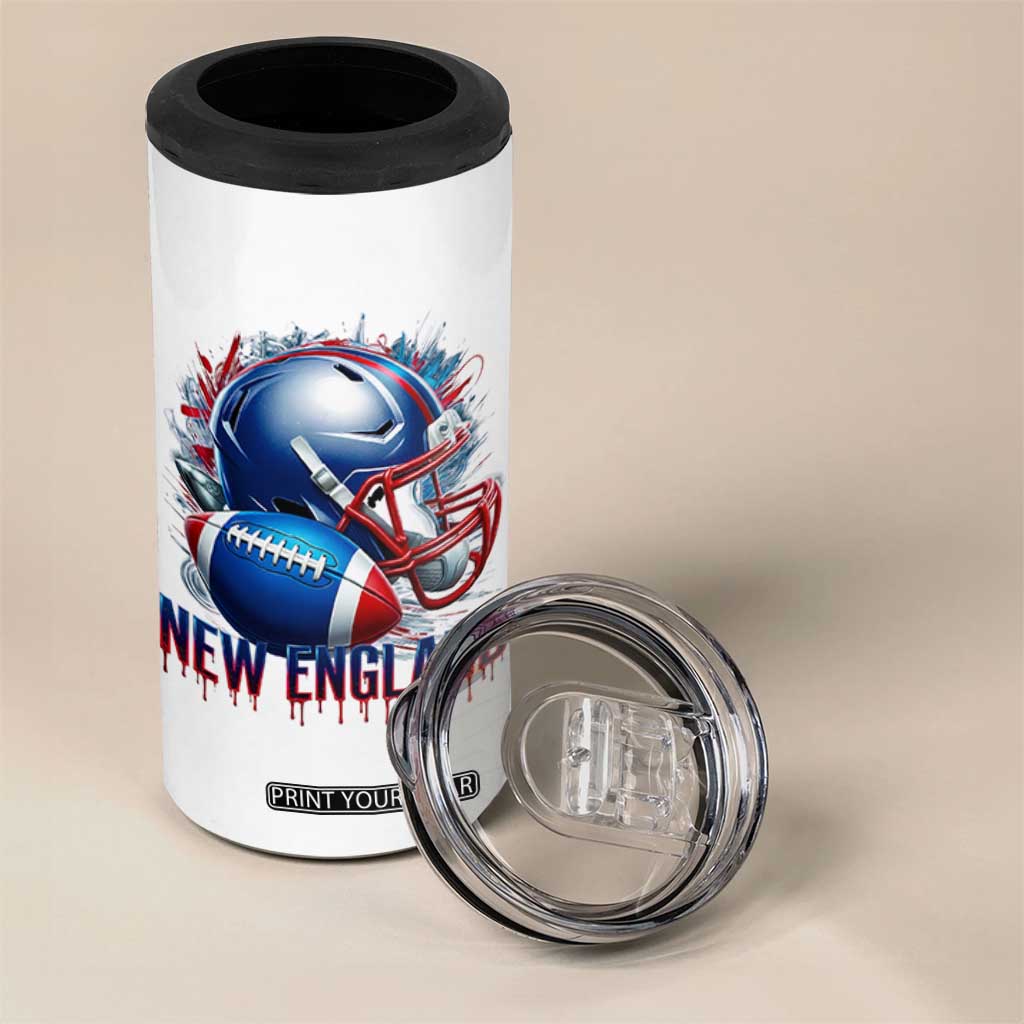 NE Football Spirit 4 in 1 Can Cooler Tumbler Game Day Sports Fan Gift TS12 Print Your Wear
