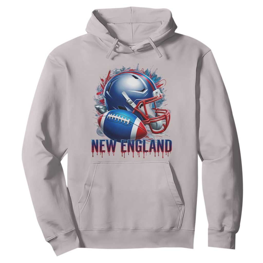 NE Football Spirit Hoodie Game Day Sports Fan Gift TS12 Ice Gray Print Your Wear