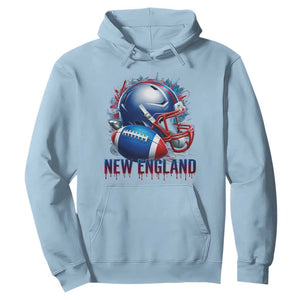 NE Football Spirit Hoodie Game Day Sports Fan Gift TS12 Light Blue Print Your Wear