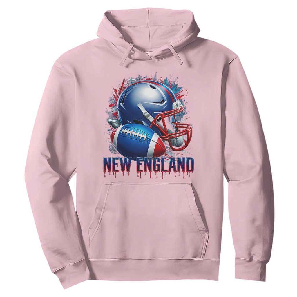 NE Football Spirit Hoodie Game Day Sports Fan Gift TS12 Light Pink Print Your Wear