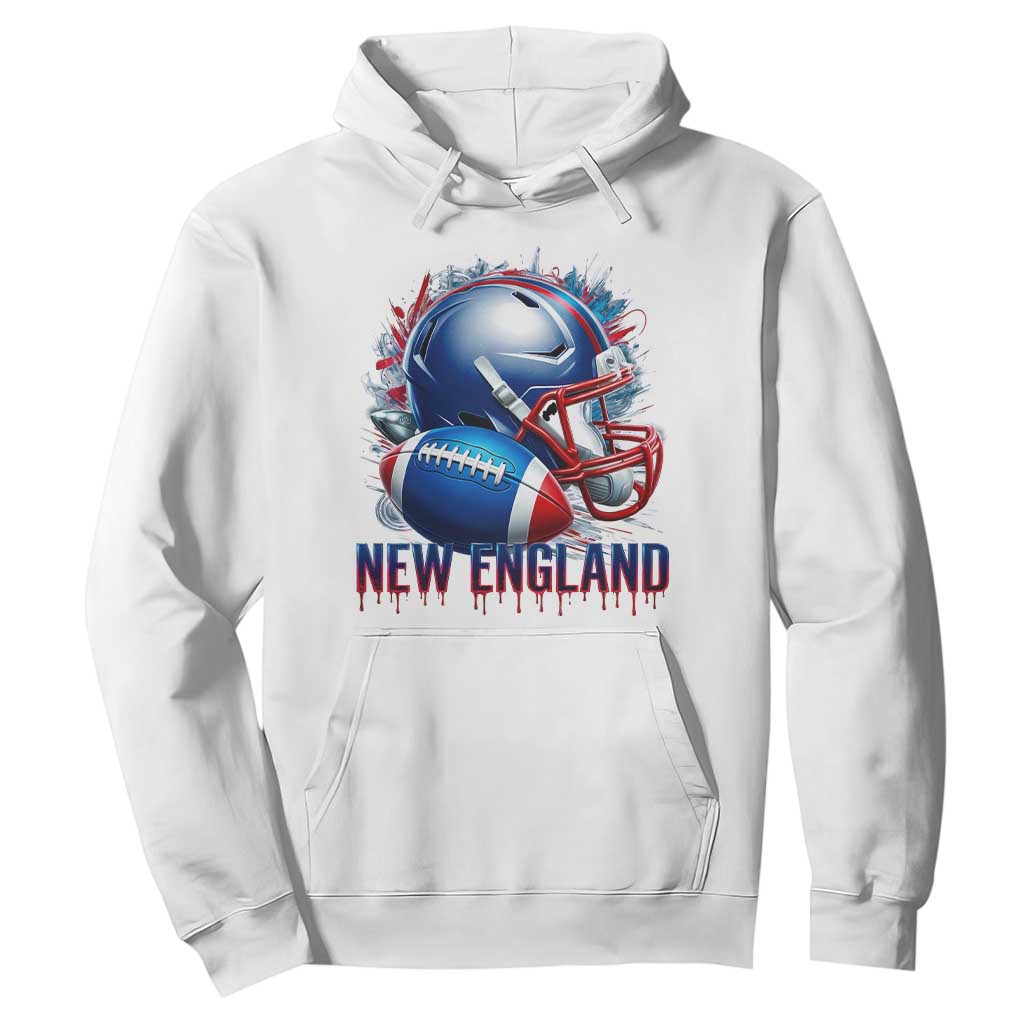 NE Football Spirit Hoodie Game Day Sports Fan Gift TS12 White Print Your Wear