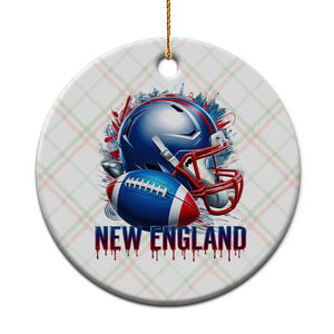 NE Football Spirit Ceramic Ornament Game Day Sports Fan Gift TS12 1pc Christmas Plaid Print Your Wear